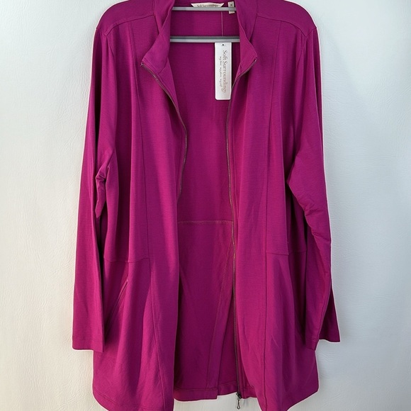 Soft Surroundings Long Sleeve Full Zip Saffron Jacket - Picture 9 of 12